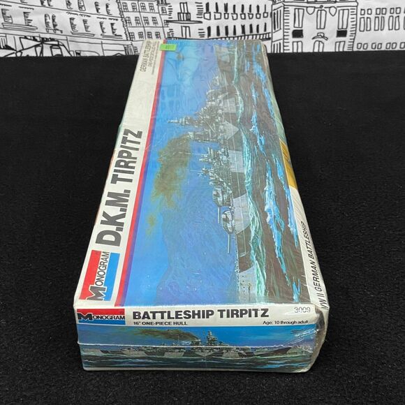 VTG 1977 Monogram D.K.M. Tirpitz German Battleship One Piece Detailed Hull #3009 - Picture 16 of 16